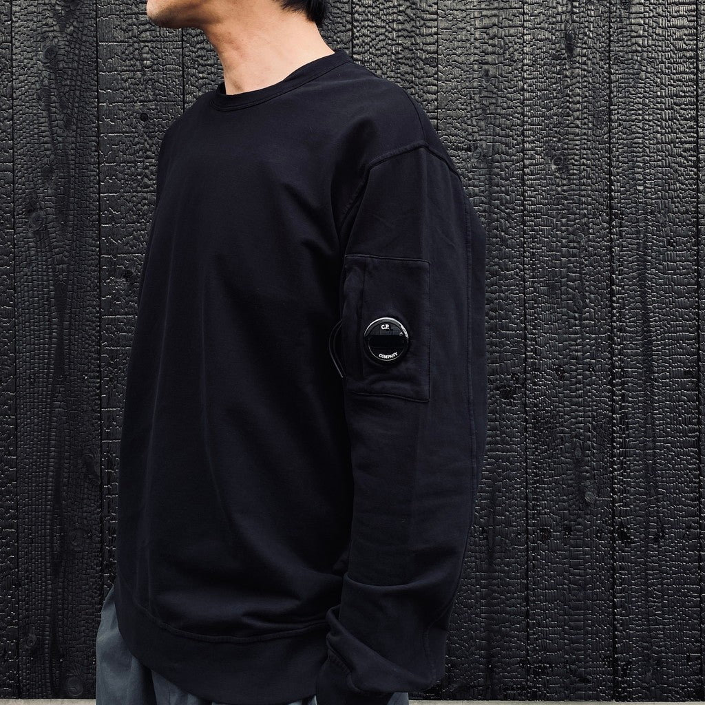 LIGHT FLEECE CREWNECK SWEATSHIRT #BLACK 999 [RCCMSS711A-002246G]