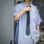 "MA-T7" 條紋 x 條紋混搭領帶 #MIXED GRAY [GOOPI-25SS-JUN-03]