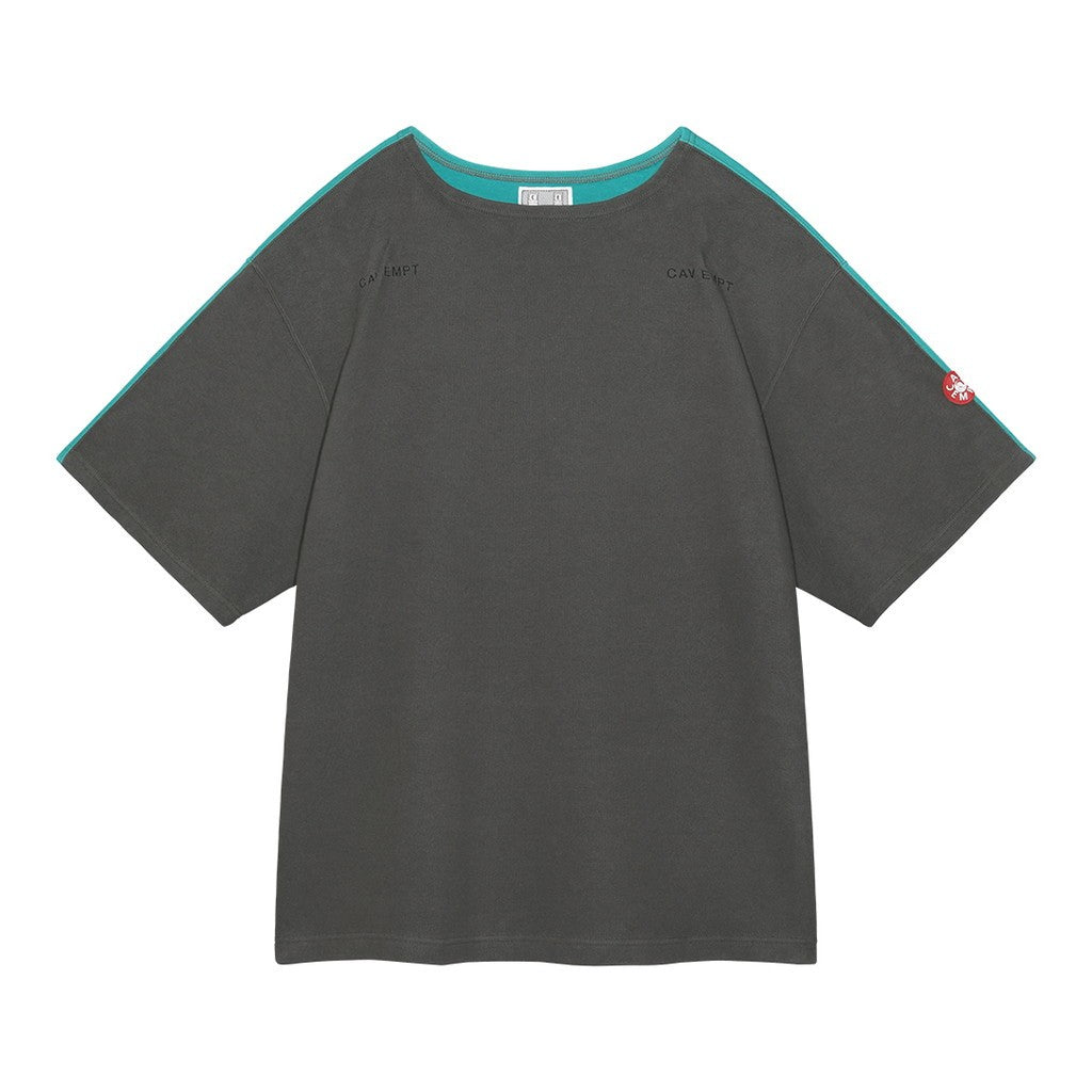 3 COLOR DBL KNIT BOAT NECK T #CHARCOAL [CES26T21]