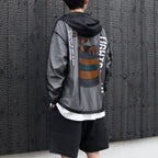 LABEL LOGO SHEER PARKA #Black [SS26-JK06]