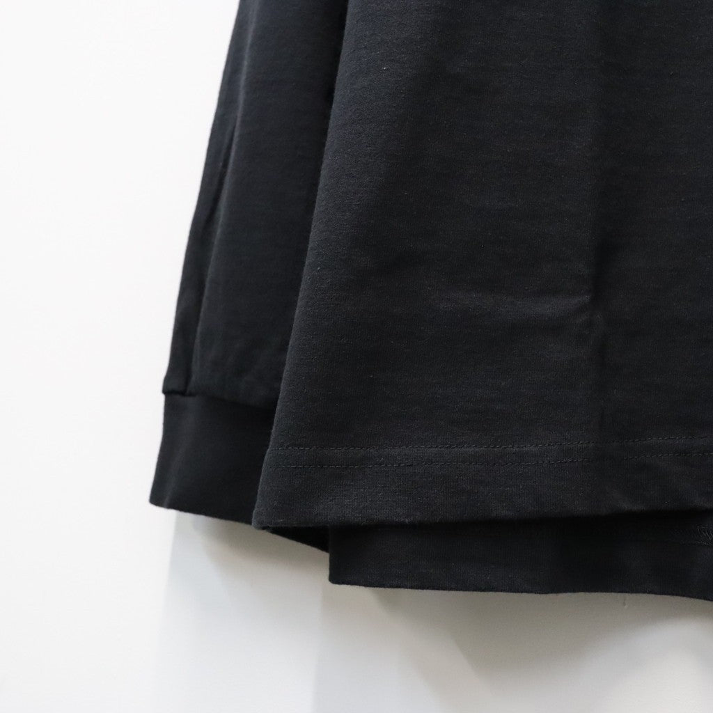 WASHED HEAVY WEIGHT CREW NECK LONG SLEEVE T-SHIRT ( TYPE-2 ) #BLACK [26FW-WMT-LT02]