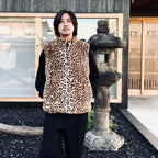 WILD THINGS | LEOPARD FUR HAPPY VEST ( TYPE-1 ) #BEIGE [26FW-WMO-WT05]