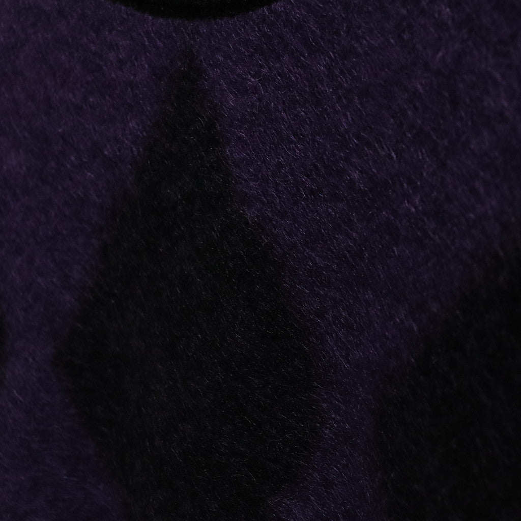 DIAMOND MOHAIR CREW NECK SWEATER #PURPLE [23FW-WMK-KN18]