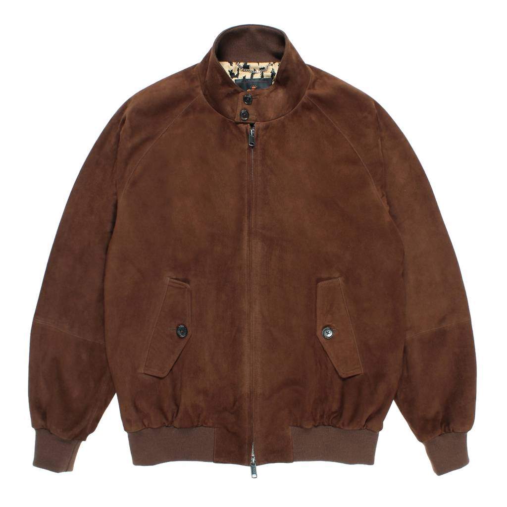 BARACUTA | G9 SUEDE LEATHER HARRINGTON JACKET #BROWN [25FW-WMO-BC01]