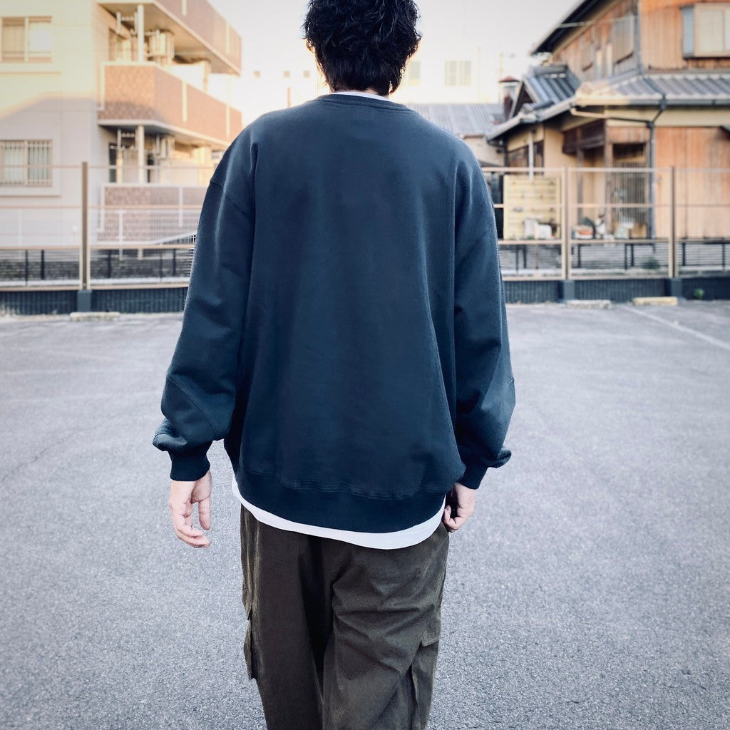 BIO WASHED EASY SWEAT SHIRTS #ASH CHARCOAL [HOD25AWSWESS]