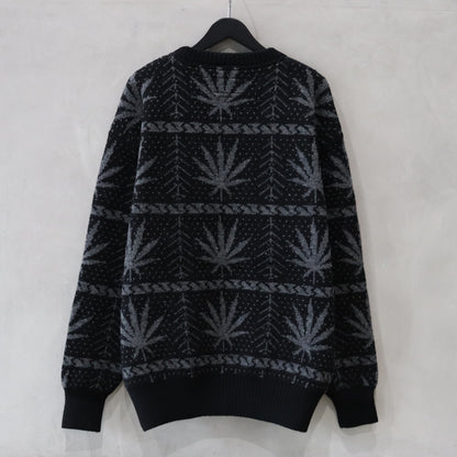 HIGHTIMES | CREW NECK SWEATER #BLACK [HIGHTIMES-WM-KN05]