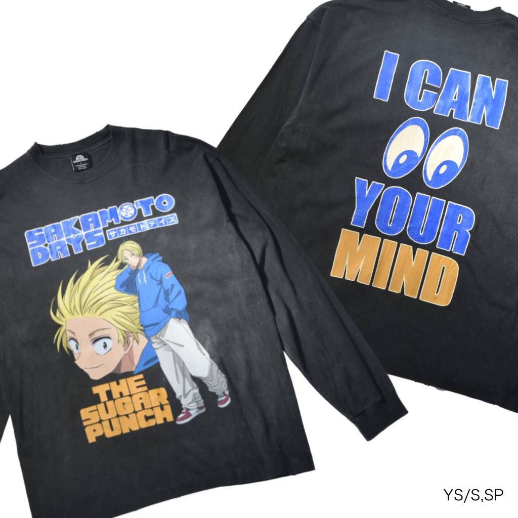 SAKAMOTO DAYS | L/S T-Shirt (SHIN) #BLACK [TSDM25SM005]