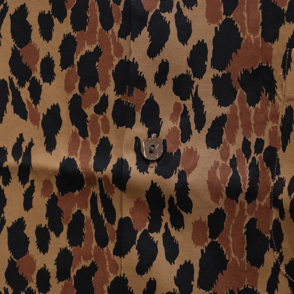 LEOPARD HAWAIIAN SHIRT S/S #BROWN [25SSE-WMS-HI03]