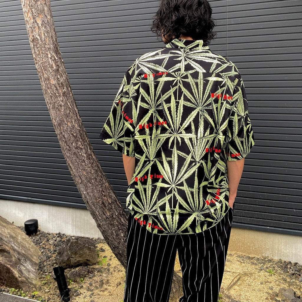 HIGHTTIMES | 短袖夏威夷襯衫 - 類型 1- #黑色 [HIGHTTIMES-WM-HI05]