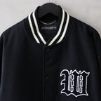 LEATHER VARSITY JACKET -B- (TYPE-2) #BLACK [24FW-WMO-BL16]