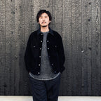 SUEDE LEATHER TRUCKER JACKET #BLACK [24FW-WMO-BL08]