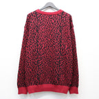 LEOPARD JACQUARD SWEATER ( TYPE-1 ) #RED [26SS-WMK-KN13]