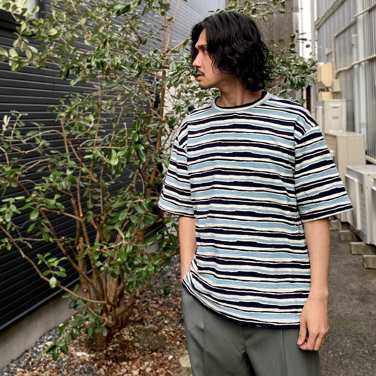 邊框 T 卹 #NAVY [SC2410-CT05]