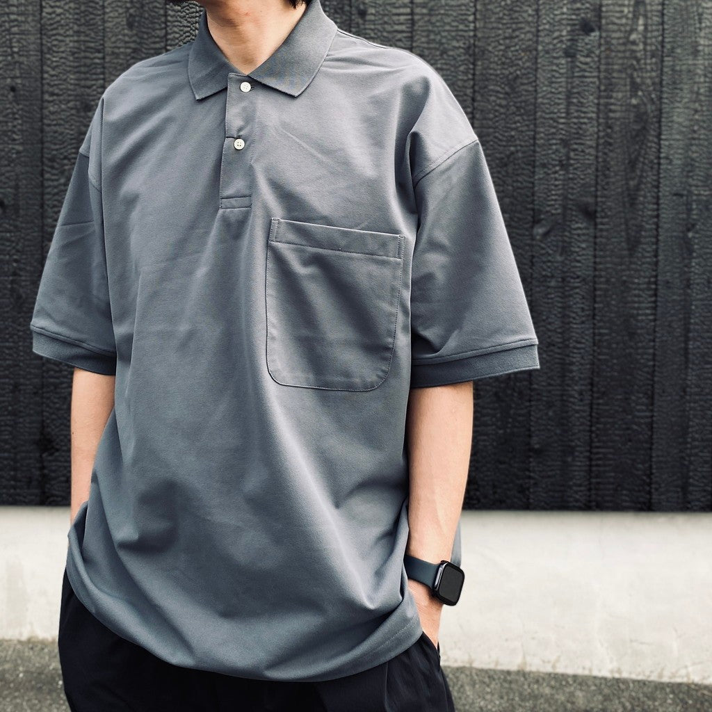 TECH POLO SHIRT S/S #CHARCOAL [BE-37026]
