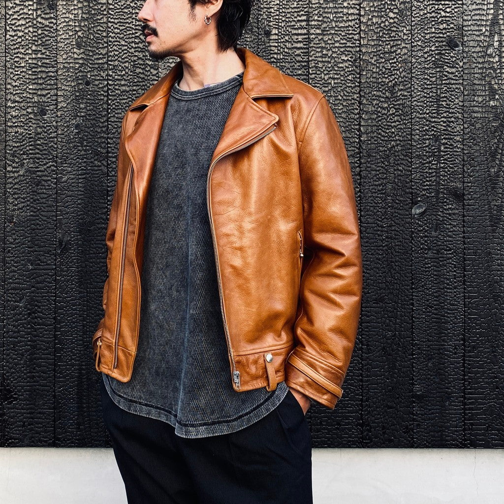 DOUBLE RIDERS LEATHER JACKET ( TYPE-1 ) #BROWN [24FW-WMO-BL03]