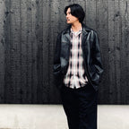 LEATHER COAT ( TYPE-2 ) #BLACK [26FWE-WMO-CO02]