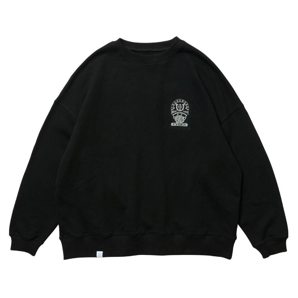 TIGER MATCH EMBLEM CREW SWEAT #Black [25FW_SW04] – cocorozashi