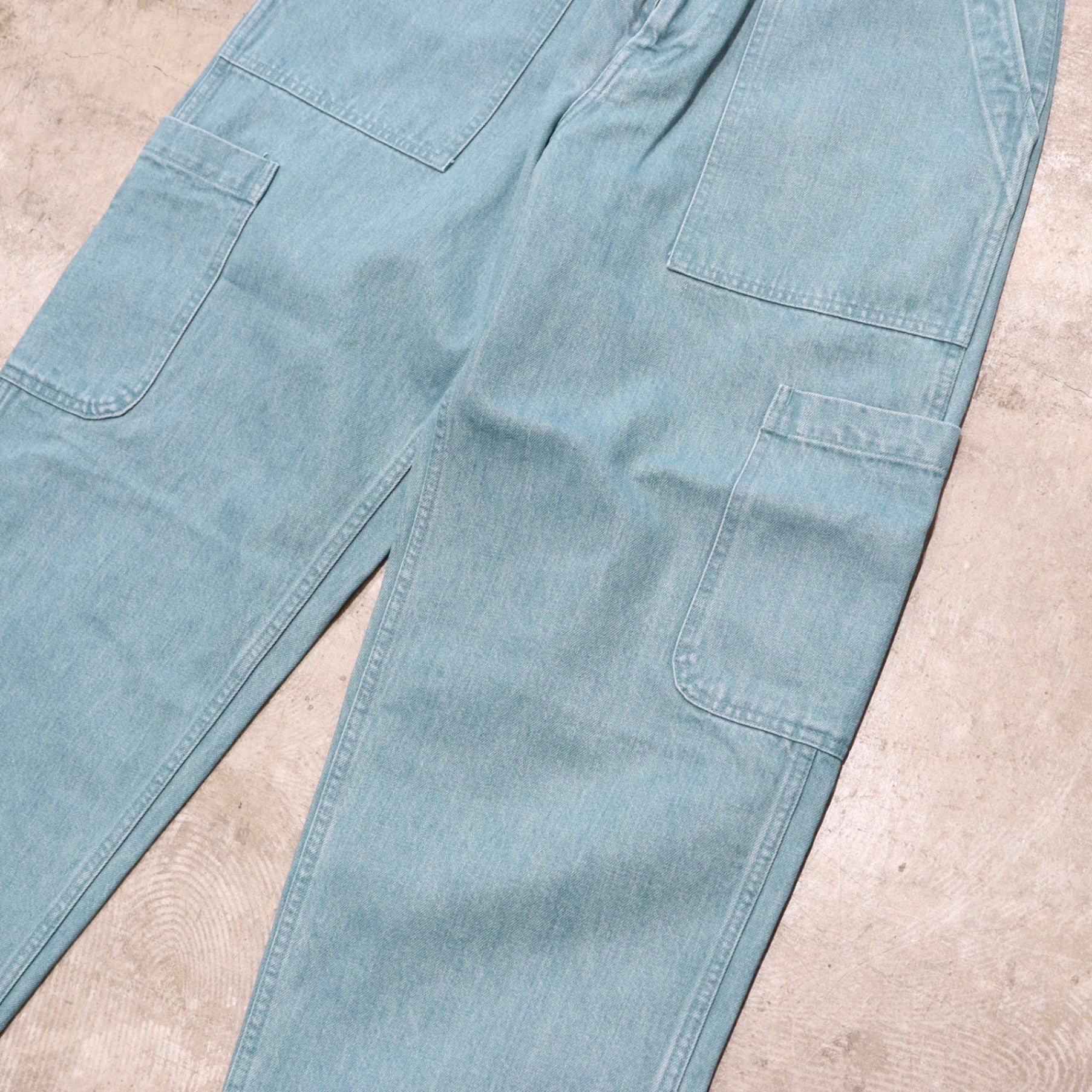 水洗牛仔六口袋工裝褲 #綠色 [SC2420-PN06]