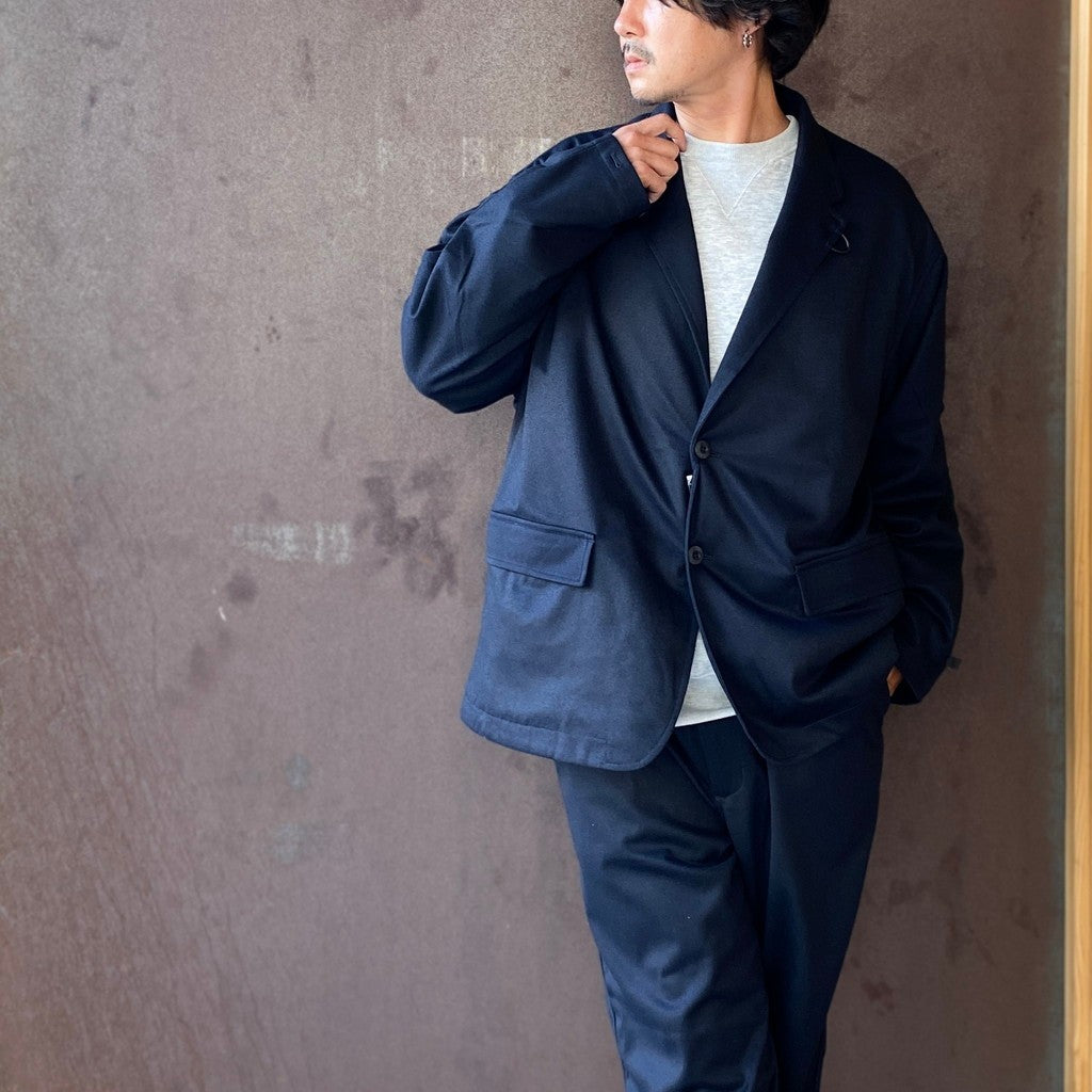 TECH LOOSE 2B JACKET FLANNEL #D.NAVY [BJ-32026W]