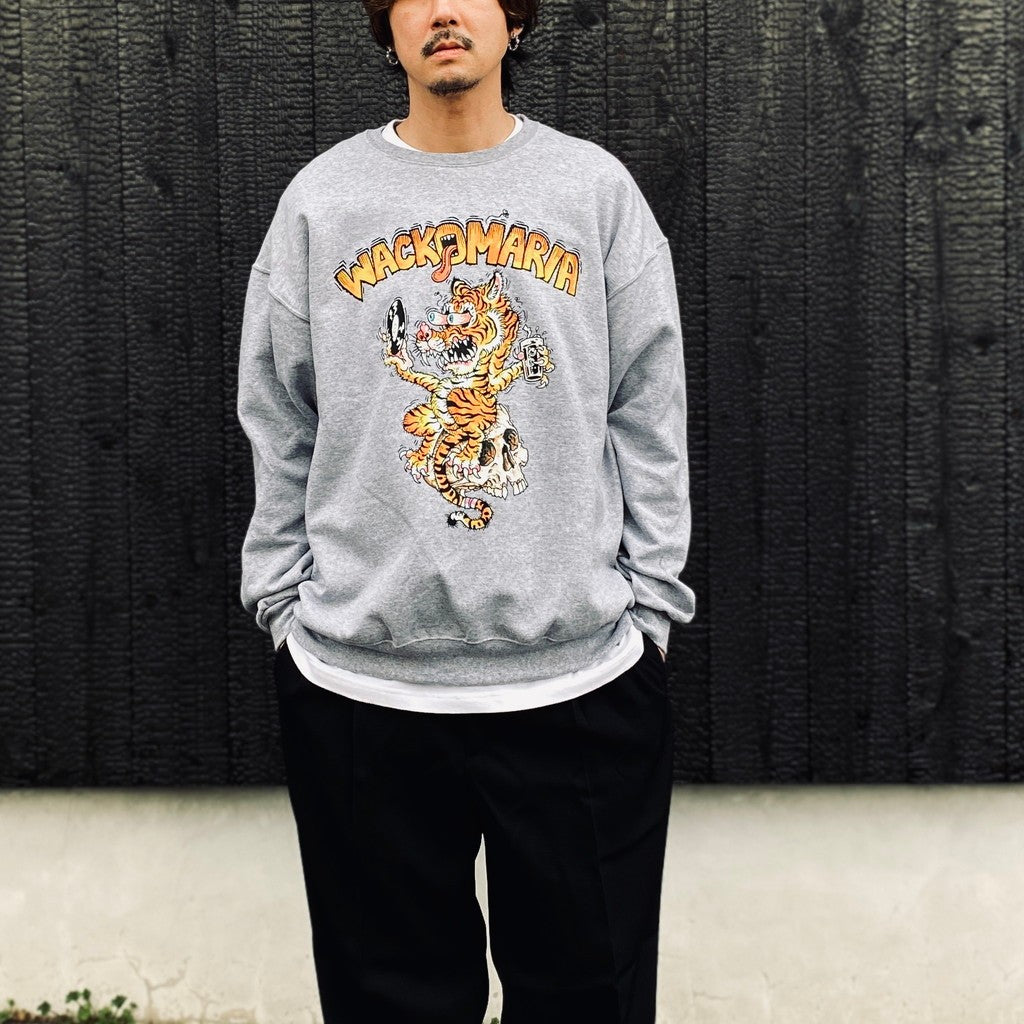 TIM LEHI | CREW NECK SWEAT SHIRT #GRAY [26SS-WMC-SS09