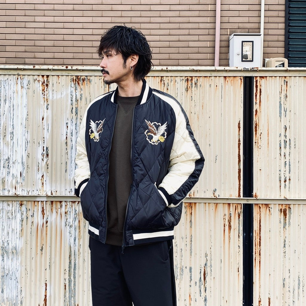 REVERSIBLE 「SKAJAN」 DOWN JACKET #BK×OFF / BK×D.PURPLE [TAION-JK04JS-N1]