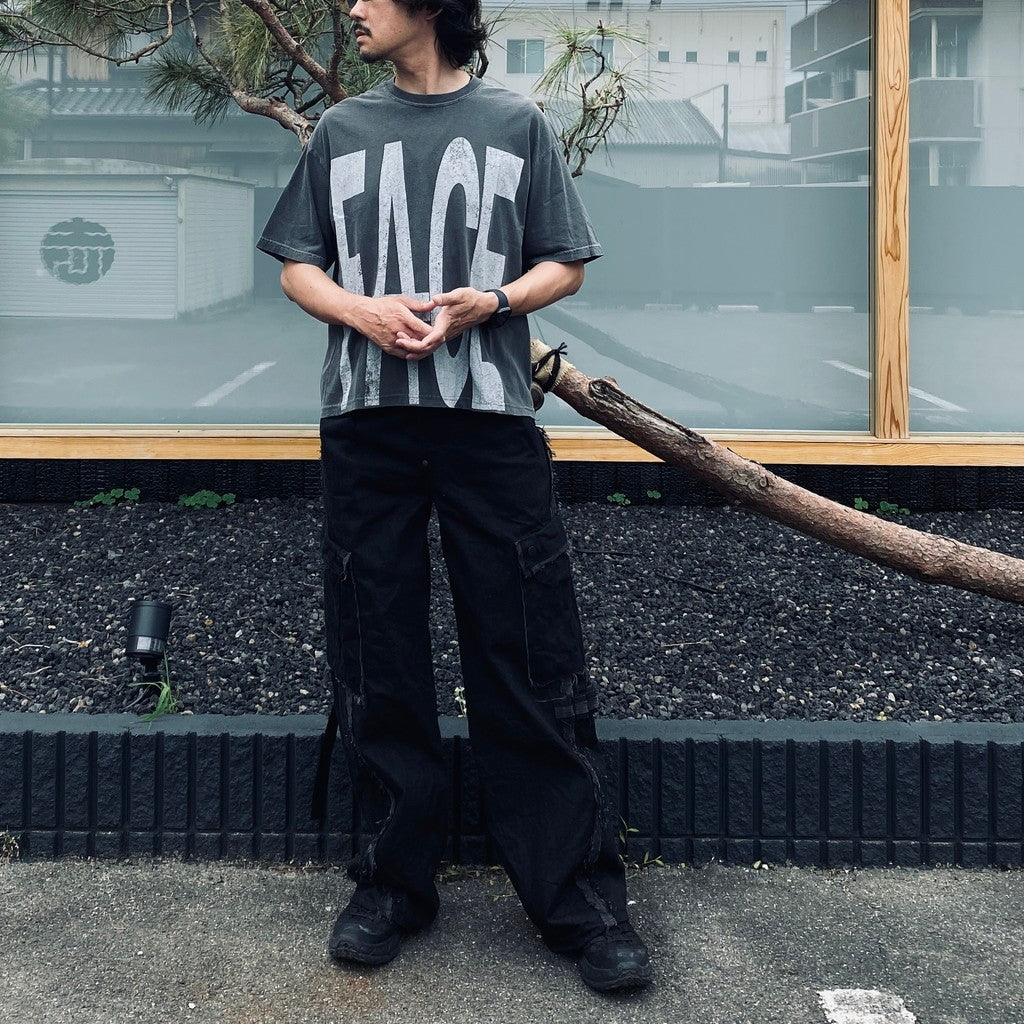 Slash Seam Twist Cargo Jeans (NOIR) #AGED BLACK [M-P1-PT21]