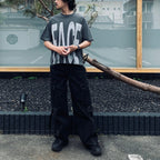 Slash Seam Twist Cargo Jeans (NOIR) #AGED BLACK [M-P1-PT21]