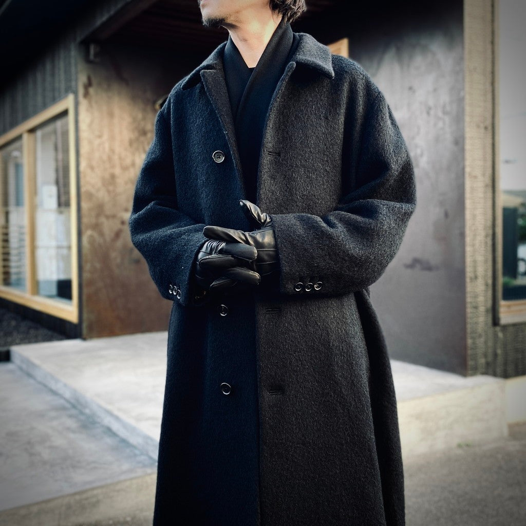 BAL COLLAR COAT ( TYPE-2 ) #BLACK [25FW-WMO-CO02] - cocorozashi