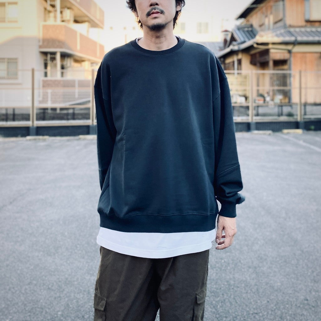 BIO WASHED EASY SWEAT SHIRTS #ASH CHARCOAL [HOD25AWSWESS]