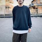 BIO WASHED EASY SWEAT SHIRTS #ASH CHARCOAL [HOD25AWSWESS]