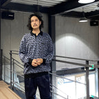 LEOPARD KNIT POLO SHIRT #BLUE [24FW-WMK-KN13]