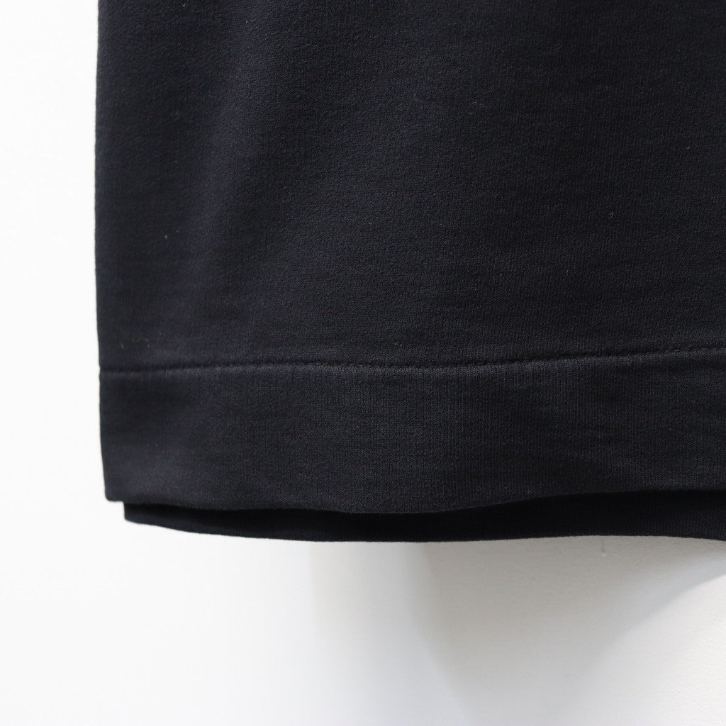 LIGHT FLEECE SHORT SLEEVE SWEATSHIRT #BLACK 999 [20CMSS034A-002246G]