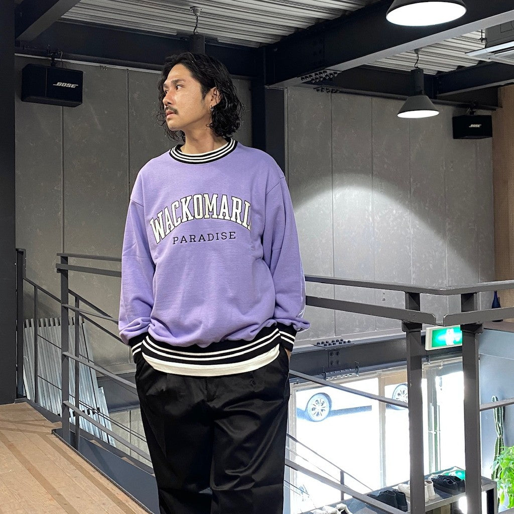 HEAVY WEIGHT CREW NECK SWEAT SHIRT ( TYPE-2 ) #PURPLE [24FW-WMC-SS10]