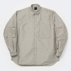 TECH REGULAR COLLAR SHIRT L/S STRIPE #LT.BROWN [BE-83026W]