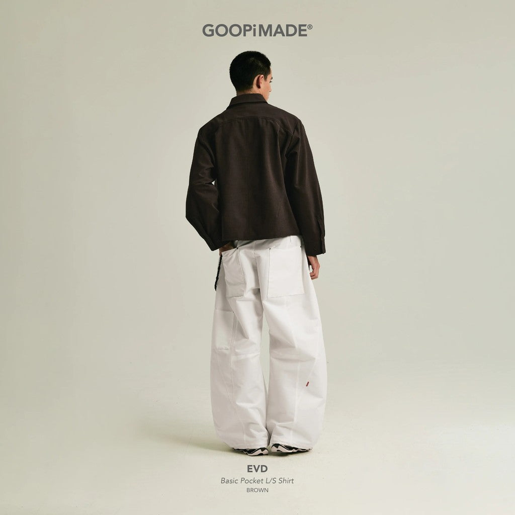 EVD Basic Pocket L/S Shirt #Brown [GOOPI-26AW-SEP-01]