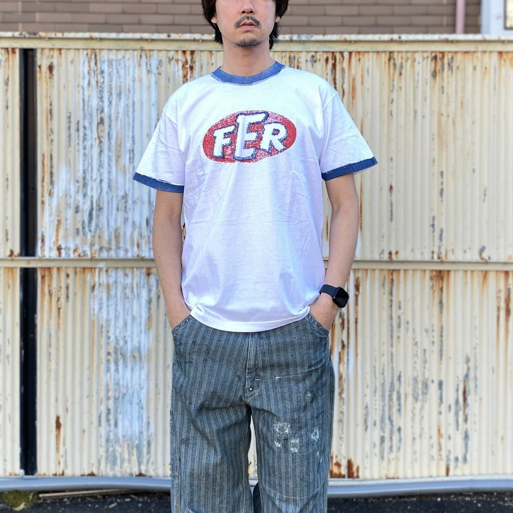 FER MOTORSPORT TRIM TEE #WHITE×NAVY [BW261-FMSTT]
