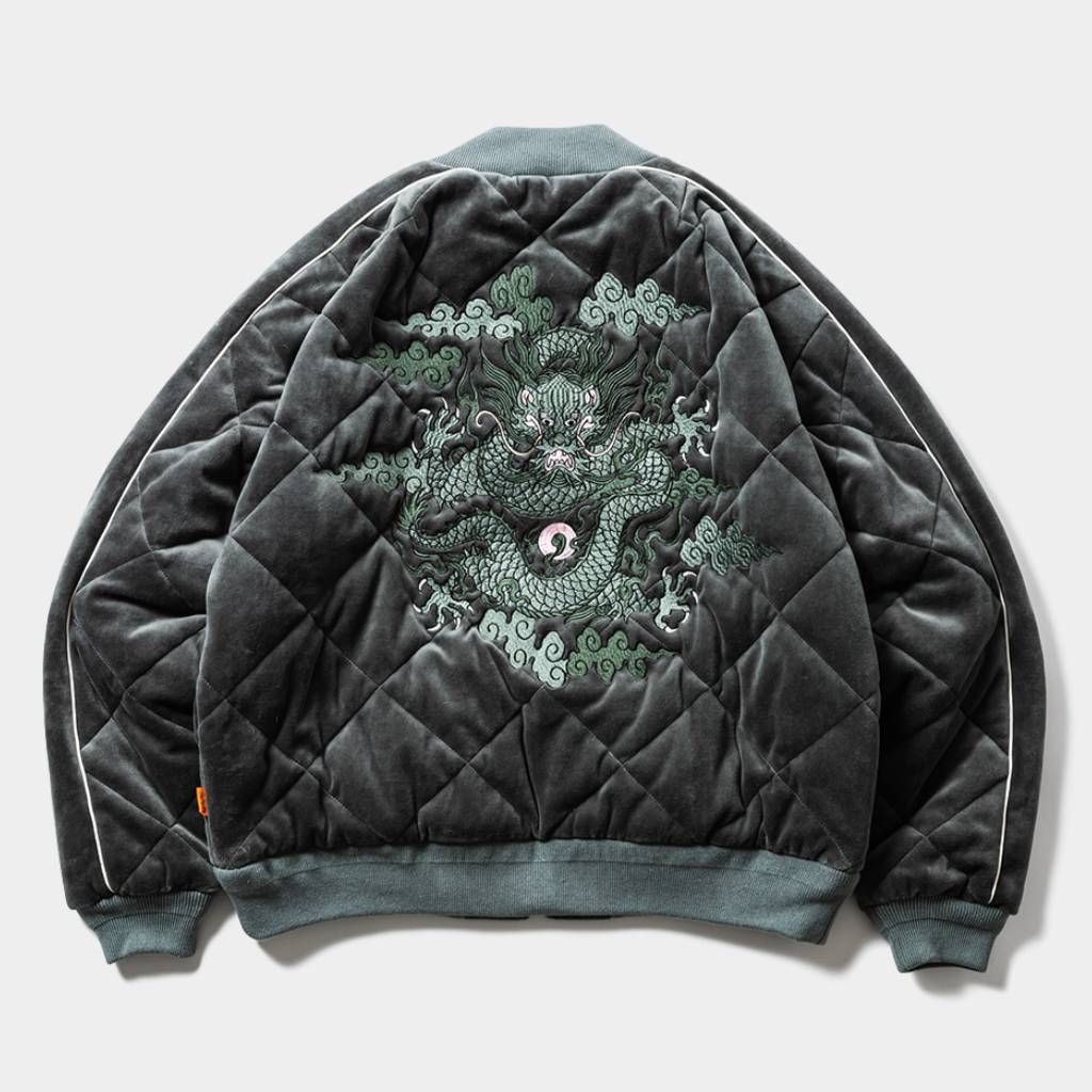 DELUXE | VELOUR SOUVENIR JKT #Gray [20TH-JK03]