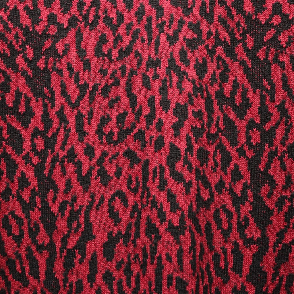 LEOPARD JACQUARD SWEATER ( TYPE-1 ) #RED [26SS-WMK-KN13]