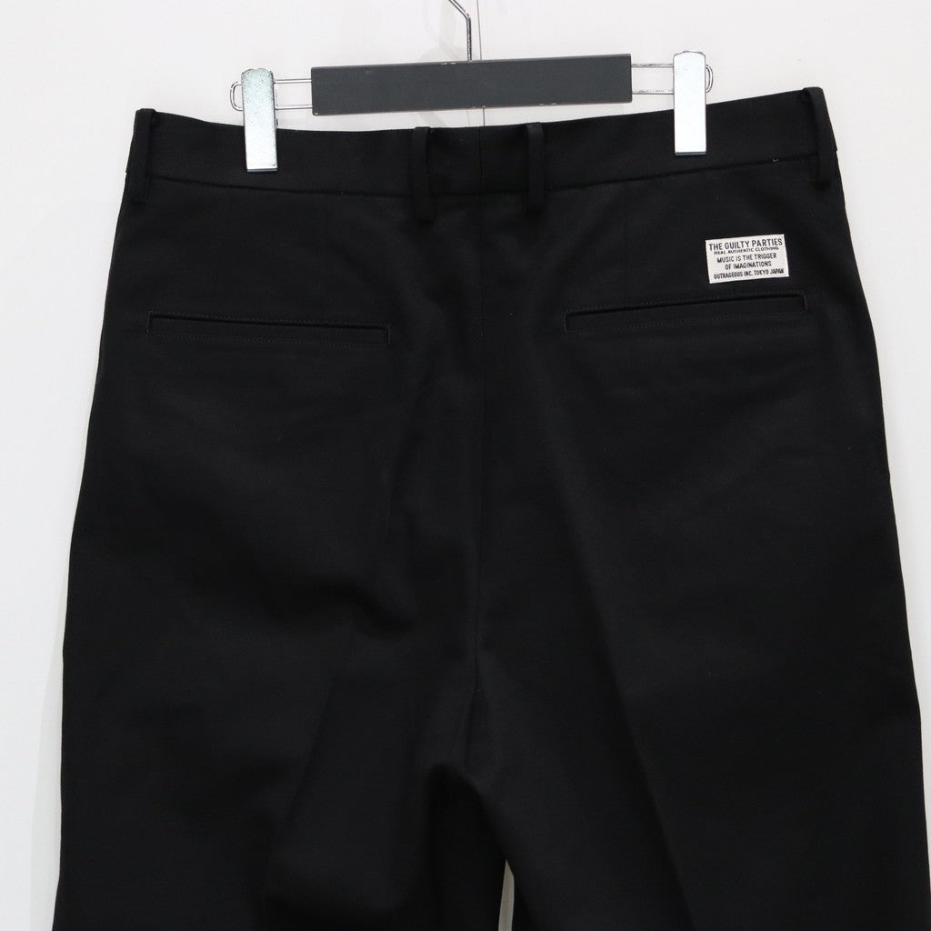 DOUBLE PLEATED CHINO TROUSERS #BLACK [25SS-WMP-PT13]
