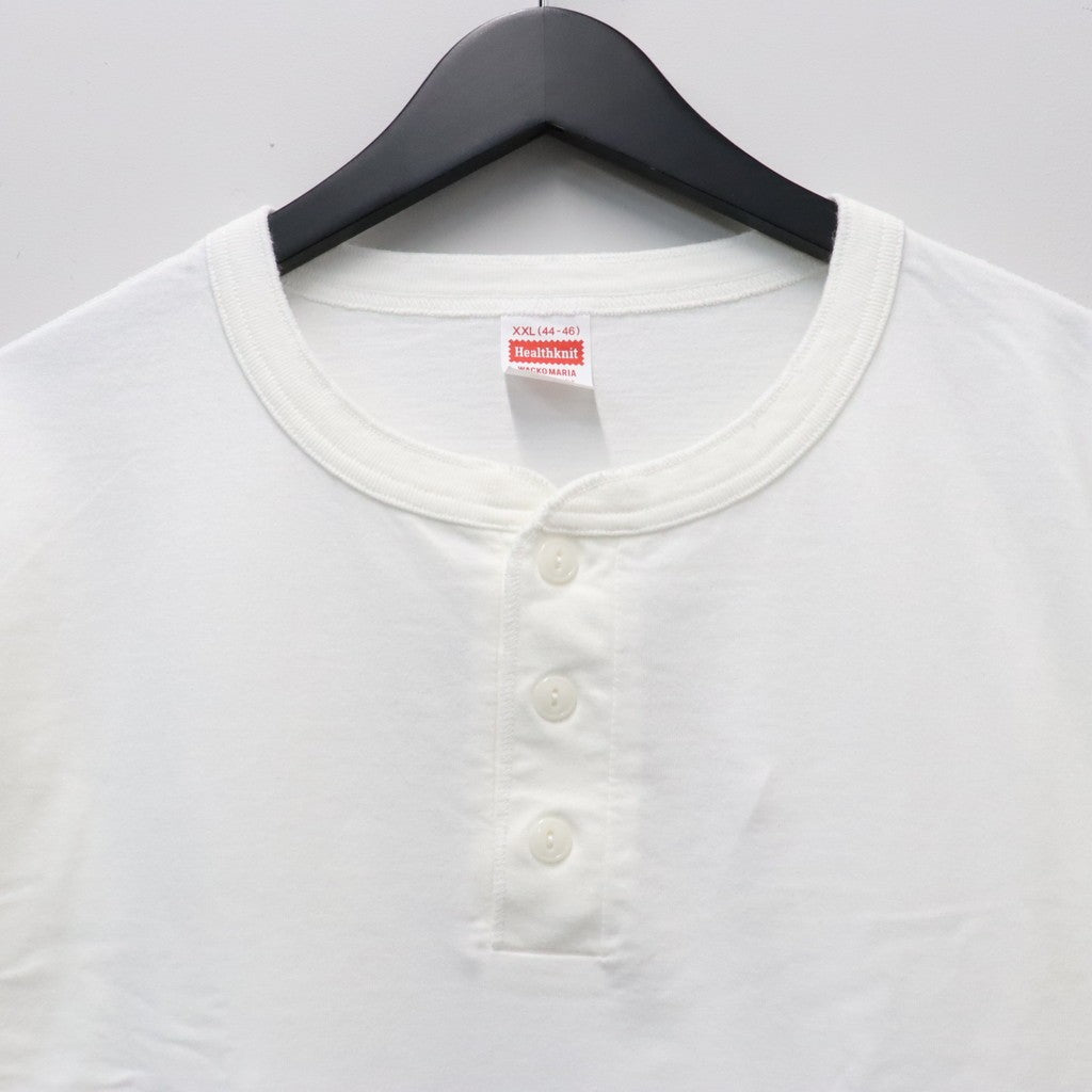 HEALTHKNIT | HENRY NECK LONG SLEEVE T-SHIRT #WHITE [26FW-WMT-HK01]