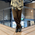 褶襉長褲 #棕色 [24FWE-WMP-TR01]