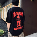 DEATH ROW RECORDS | WASHED HEAVY WEIGHT CREW NECK T-SHIRT #BLACK [DEATHROW-WM-WT02]