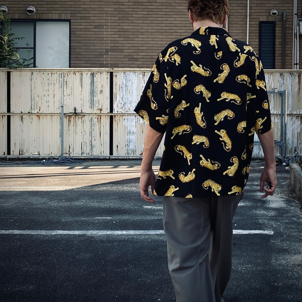 HAWAIIAN SHIRT S/S (TYPE-8) #BLACK [25SS-WMS-HI08]