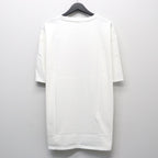 WASHED HEAVY WEIGHT CREW NECK T-SHIRT ( TYPE-12 ) #WHITE-BLUE [26SS-WMT-WT13]