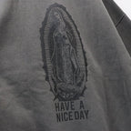 WASHED MIDDLE WEIGHT CREW NECK SWEAT SHIRT ( TYPE-2 ) #GRAY/BLACK [26FWE-WMC-SS04]