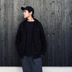 DIAGONAL RAISED FLEECE GOGGLE SWEATSHIRT #BLACK 999 [RCCMSS715A-005086W]