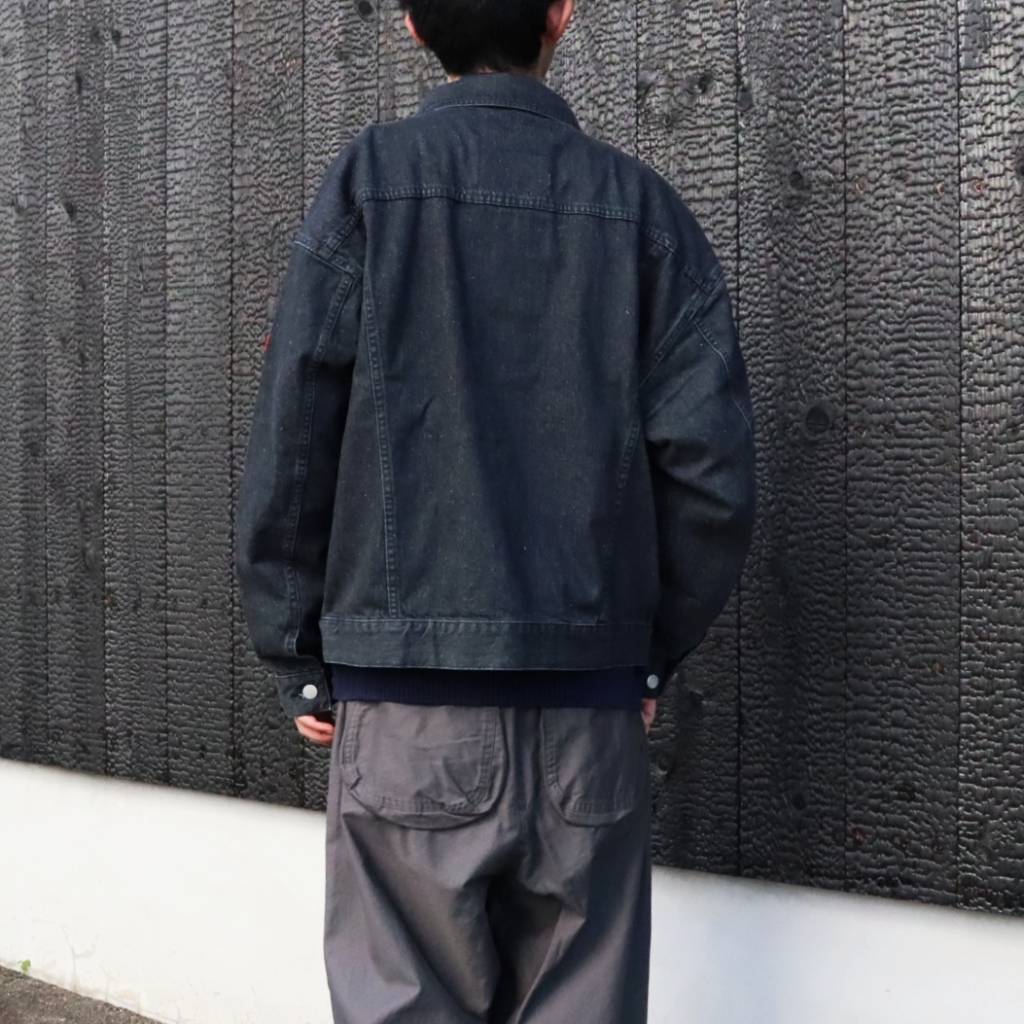BLACK NEP DENIM TRUCKER JACKET #GREY [CES30JK18]