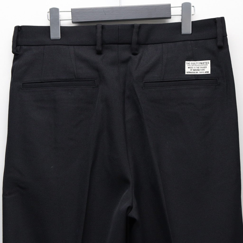DOUBLE PLEATED CHINO TROUSERS ( TYPE-2 ) #BLACK [25FW-WMP-PT02]_