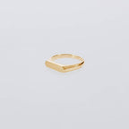 Signet Ring with Hair Line -Thin- -Gold- #GOLD [XOR120G]