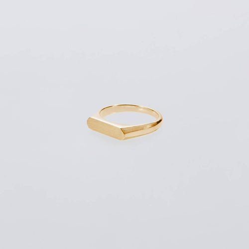 Signet Ring with Hair Line -Thin- -Gold- #GOLD [XOR120G]